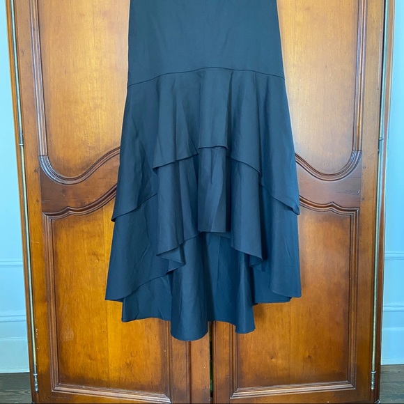 NWT Shoshanna Midnight Dixie Ruffle Midi Dress in Black | Size 12 - Picture 5 of 12